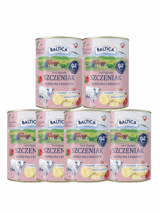 ZESTAW Mokra Karma dla Szczeniaka - Jagnięcina z bananem 6x 400 g