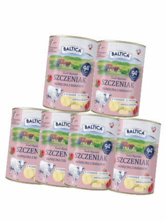 ZESTAW Mokra Karma dla Szczeniaka - Jagnięcina z bananem 6x 400 g