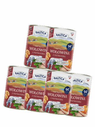 ZESTAW Mokra Karma wołowina z pietruszką 6x400 g