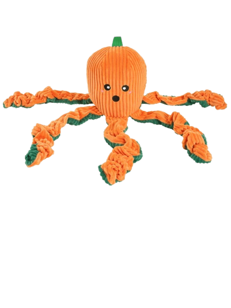 Halloween Dyniowa Ośmiornica - Pluszowy Szarpak dla Psa