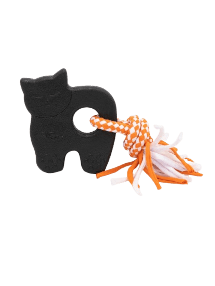 Halloween Gryzak TPR Czarny Kot – Wytrzymała Zabawka dla Psa