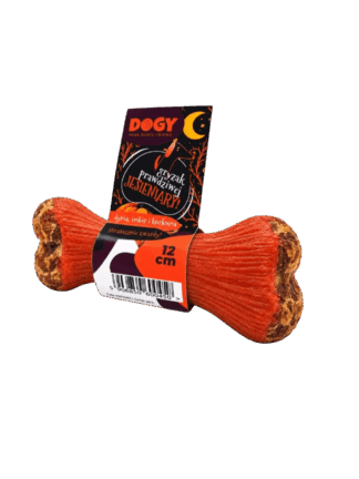 Gryzak Prawdziwej Jesieniary! Straaasznie Twardy! - Gryzak Owinięty Skórą z Dynią i Imbirem, 12 cm