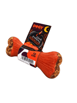 Gryzak Prawdziwej Jesieniary! Straaasznie Twardy! - Gryzak Owinięty Skórą z Dynią i Imbirem, 12 cm