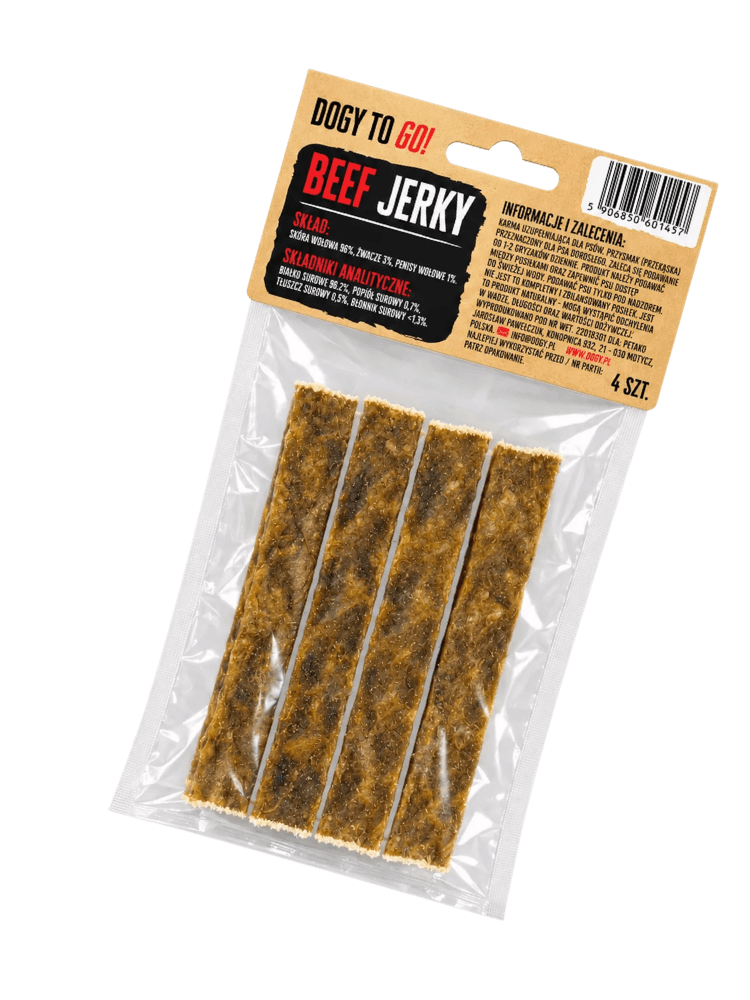 DOGY TO GO! – Beef Jerky, 4 szt