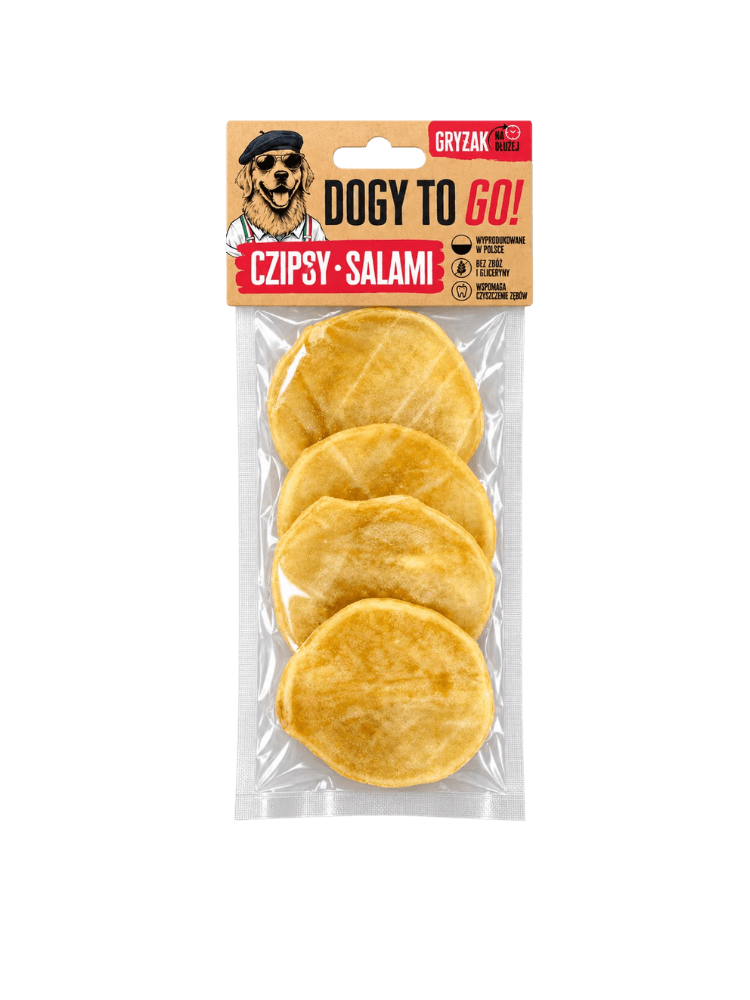 DOGY TO GO! – Czipsy Salami, 4 szt