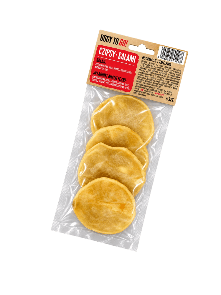 DOGY TO GO! – Czipsy Salami, 4 szt