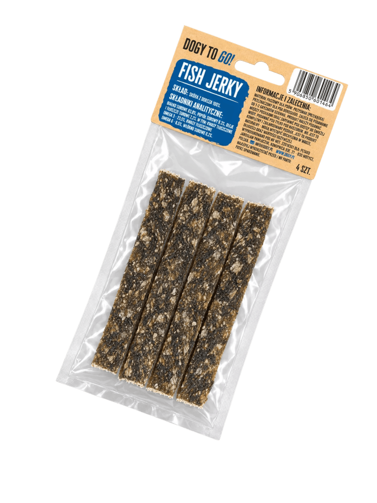 DOGY TO GO! – Fish Jerky, 4 szt