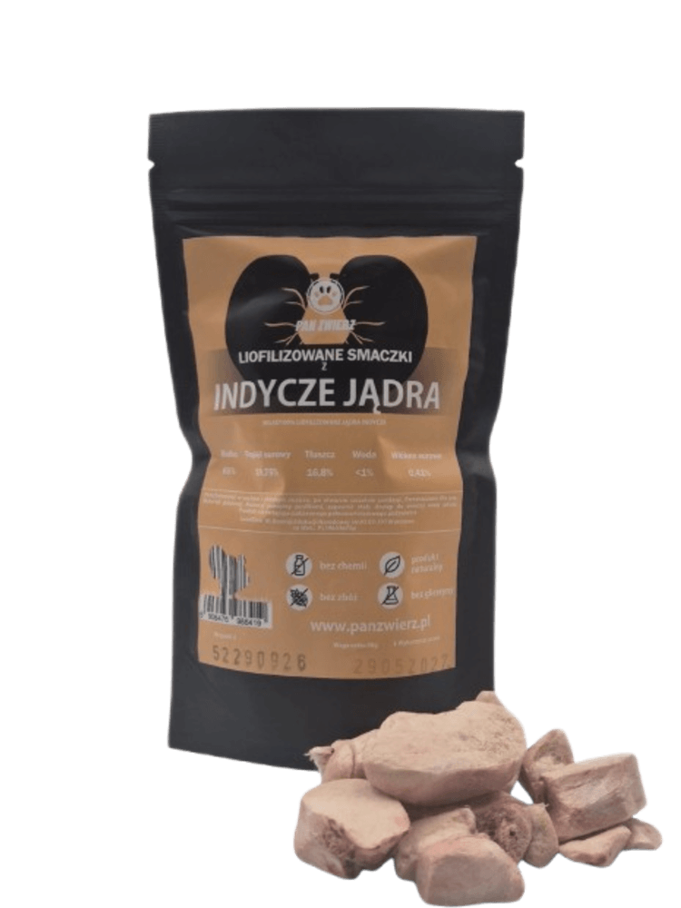 Liofilizowane smaczki z indyczych jąder dla psa i kota 50g