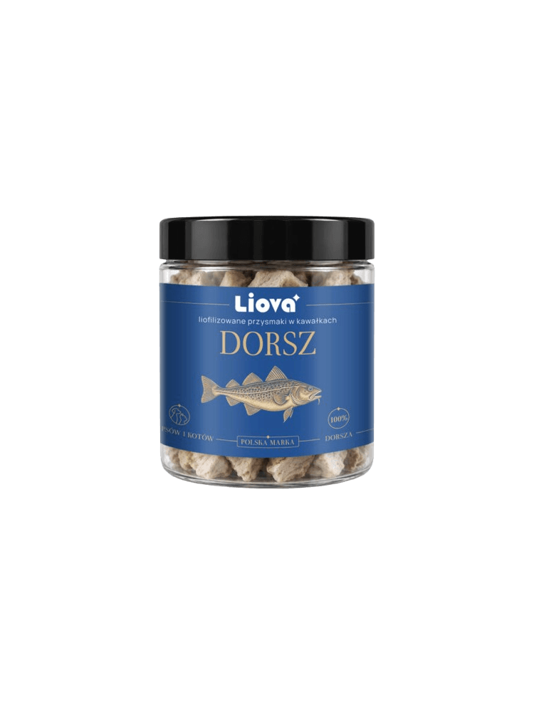 Liofilizowany dorsz kawałki dla psa i kota 40g