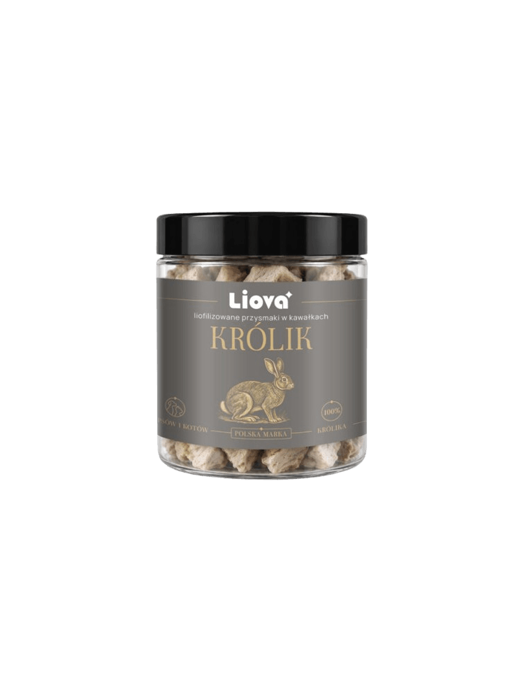 Liofilizowany Królik Kawałki dla psa i kota 40g