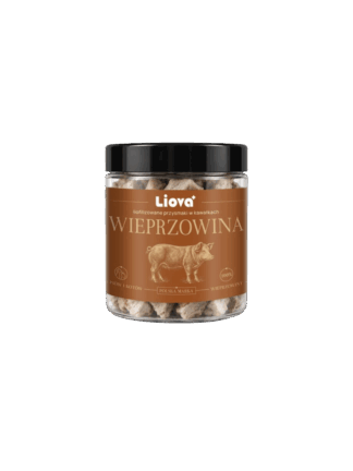 Liofilizowana Wieprzowina Kawałki dla psa i kota 40 g 