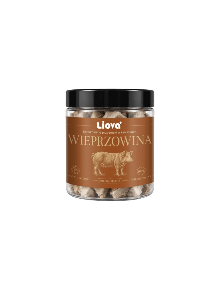Liofilizowana Wieprzowina Kawałki dla psa i kota 40 g 