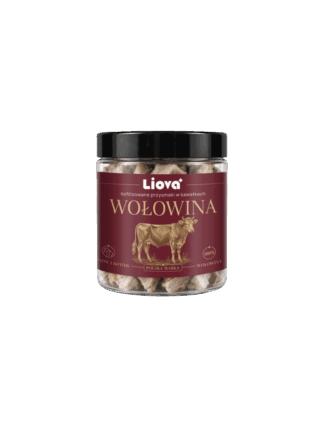 Liofilizowana Wołowina Kawałki dla psa i kota 40 g