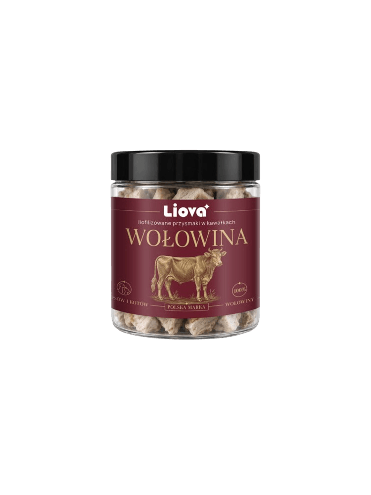 Liofilizowana Wołowina Kawałki dla psa i kota 40 g
