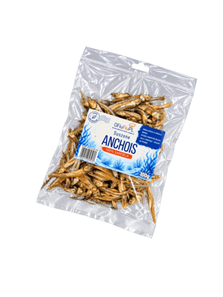 Suszone ANCHOIS dla Psa – Naturalny Rybny Przysmak 100 g