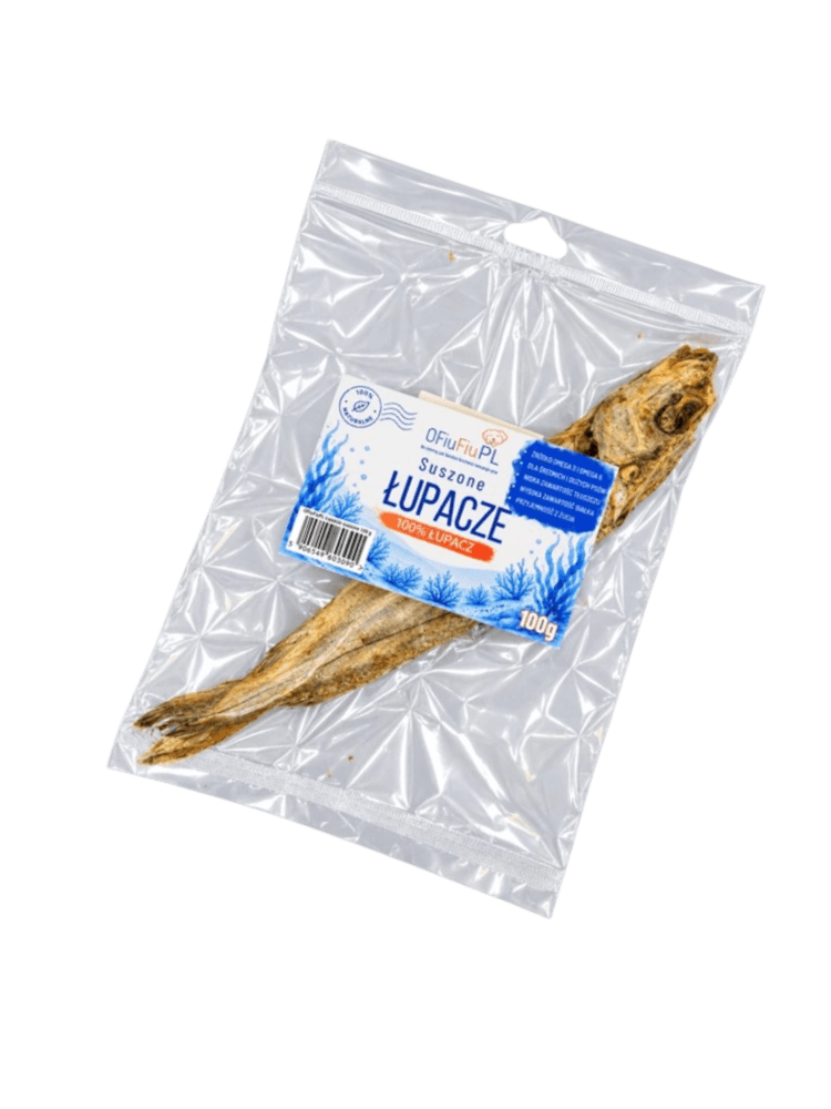 Suszone ŁUPACZE dla Psa – Naturalny Duży Gryzak Rybny 100 g