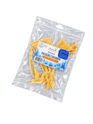 Suszone PALUSZKI z KALMARA dla Psa – Naturalny Morski Przysmak 100 g