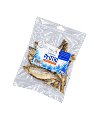 Suszone PŁOTKI dla Psa – Naturalny Chrupiący Przysmak Rybny 100 g