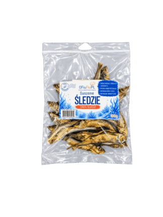 Suszone ŚLEDZIE dla Psa – Naturalna Morska Przekąska 100 g