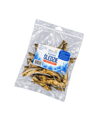 Suszone ŚLEDZIE dla Psa – Naturalna Morska Przekąska 100 g
