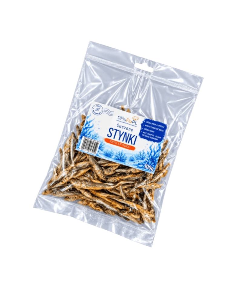 Suszone STYNKI dla Psa – Naturalne Chrupiące Smaczki Treningowe 100 g
