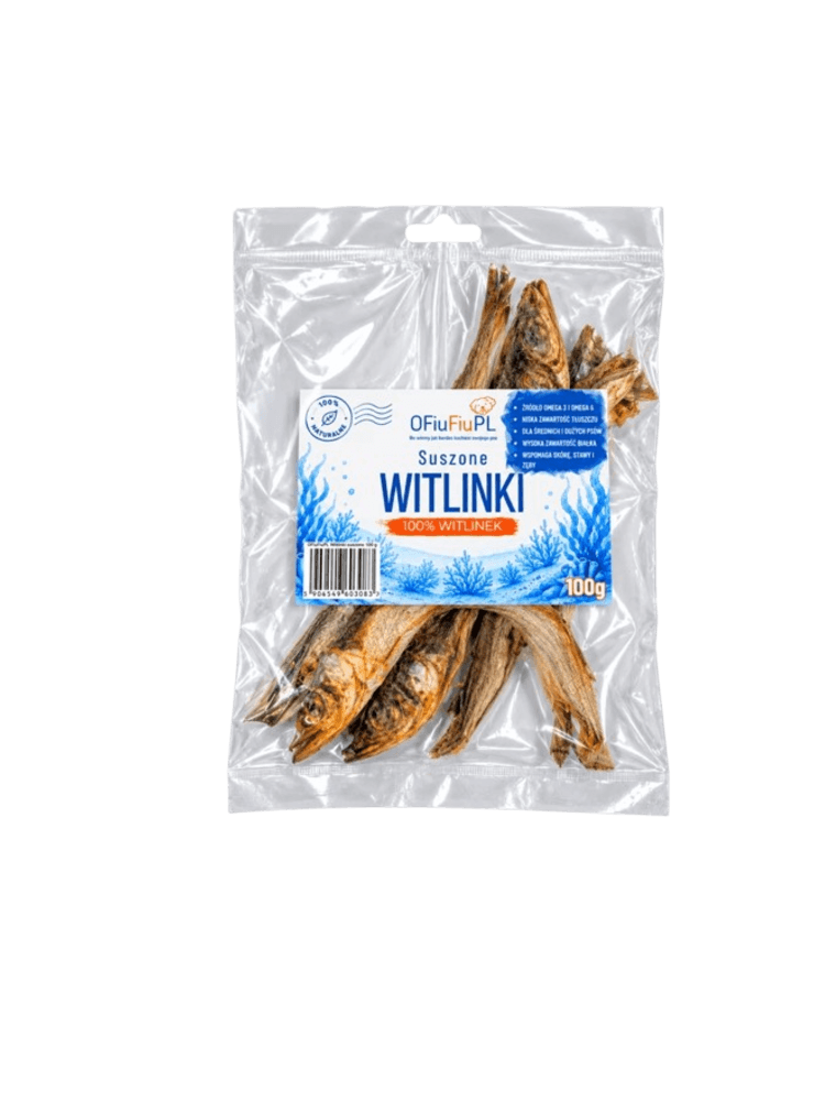 Suszone WITLINKI dla Psa – Naturalny Duży Gryzak Rybny 100 g