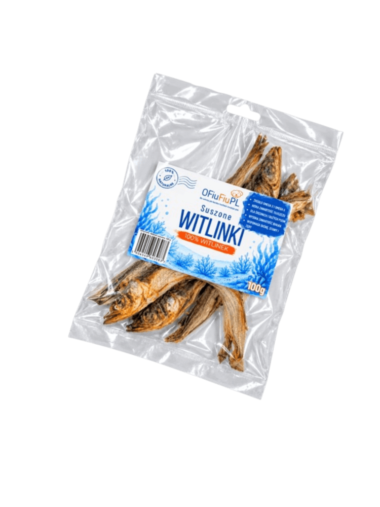 Suszone WITLINKI dla Psa – Naturalny Duży Gryzak Rybny 100 g