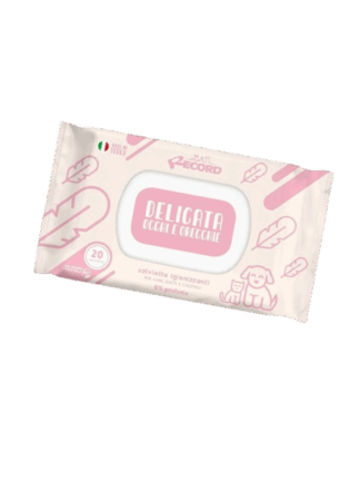 Delicate Wipes – Nawilżane Chusteczki do Higieny Oczu i Uszu dla Psa i Kota, 20 szt.