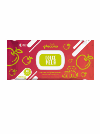 Sweet Apple Wipes – Nawilżane Chusteczki o Zapachu Jabłka dla Psa i Kota, 40 szt.
