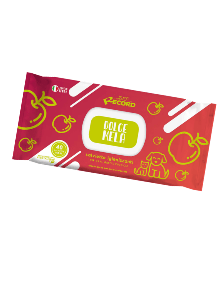 Sweet Apple Wipes – Nawilżane Chusteczki o Zapachu Jabłka dla Psa i Kota, 40 szt.