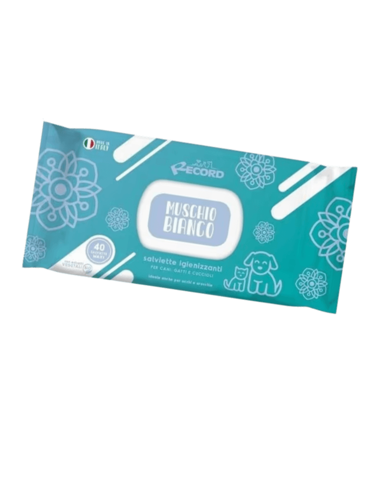 White Musk Wipes – Nawilżane Chusteczki Pachnące Białym Piżmem dla Psa i Kota, 40 szt.