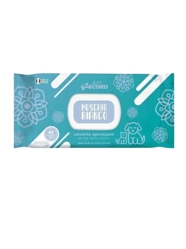 White Musk Wipes – Nawilżane Chusteczki Pachnące Białym Piżmem dla Psa i Kota, 40 szt.