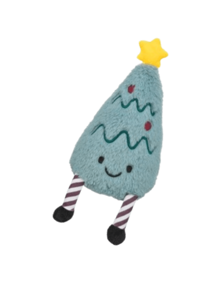 Xmas Elf z choinką - Świąteczna Pluszowa Zabawka dla Psa, 33 cm