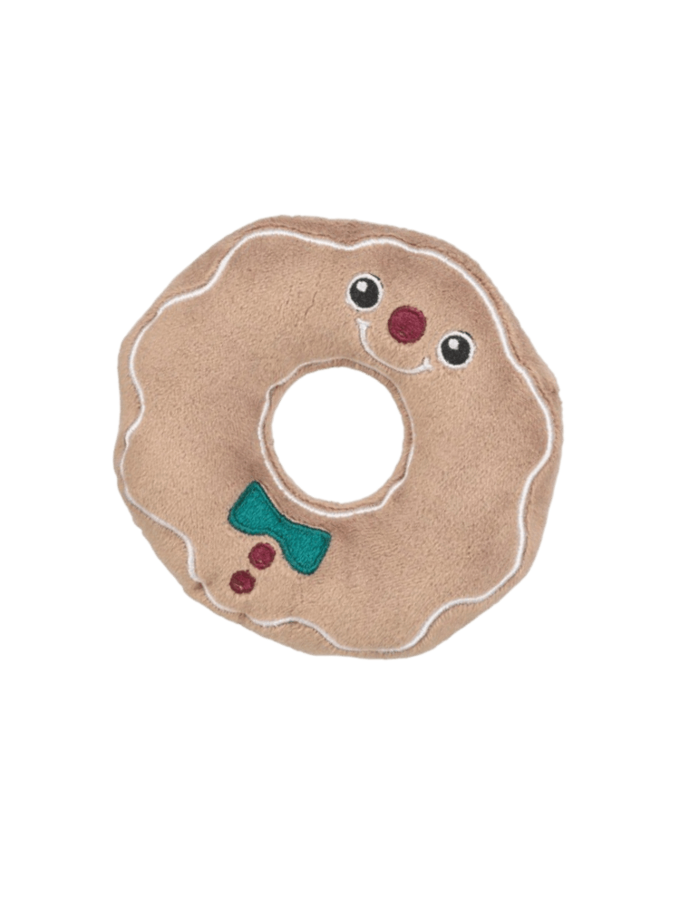 Xmas Mr. Donut - Pluszowy Świąteczny Pączek dla Psa, 10 cm